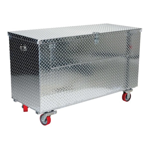 Vestil Portable Tool Box, Aluminum, 61" W x 26" D x 45" H, Added Fold Down Front & Casters APTS-3660-C-FD - main